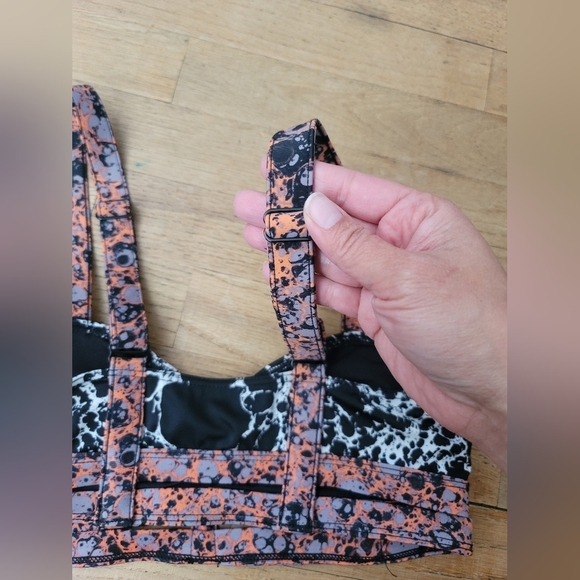 RVCA,  Multi-Color Strappy Bikini Top, Adjustable Shoulder Straps, Size Small - Picture 3 of 6